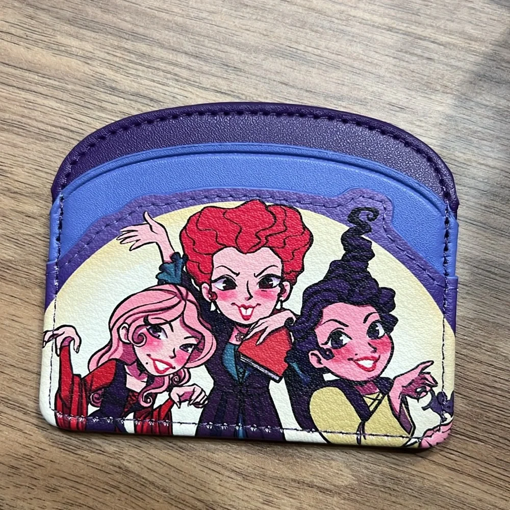 Disney Hocus Pocus Backpack with Cat Coin Purse and Card Holder Wallet